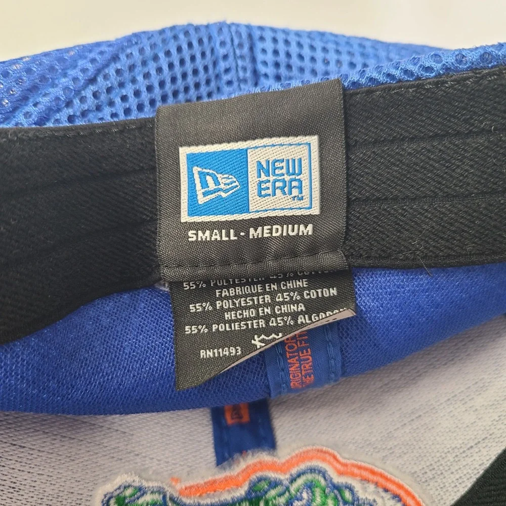 Florida Gators Hat Fitted S-M Trucker Mesh New Era 39Thirty Blue NCAA Logo Men